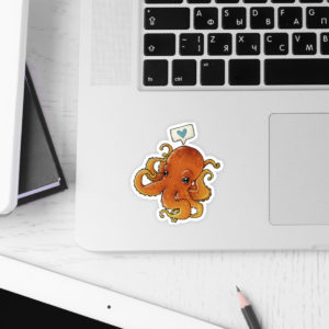 smietz Octopus Fire s - Sticker-3